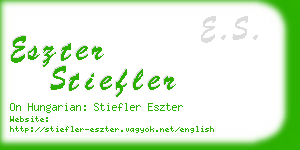 eszter stiefler business card